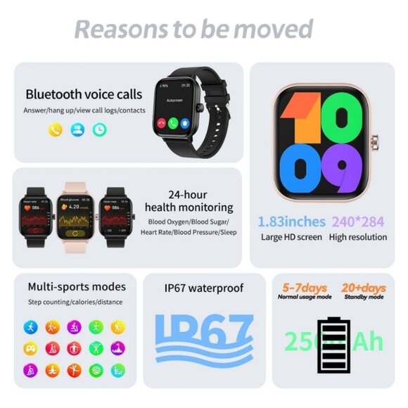 NWT The H Band Smart Watch - Picture 10 of 12